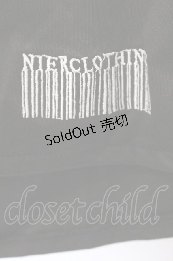 画像2: NieR Clothing / シフォン切替ワイドパンツ F ブラック O-26-03-13-007-PU-PA-OW-OS (2)