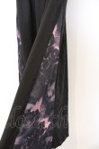 画像2: NieR Clothing / サイド柄切替ワイドパンツ F ブラック×ピンク花柄 O-26-03-13-008-PU-PA-OW-OS (2)