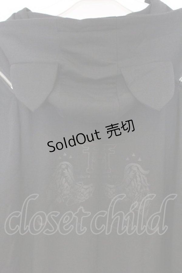 画像2: NieR Clothing / 可変猫耳パーカー F ブラック O-26-03-13-011-PU-TO-OW-OS (2)