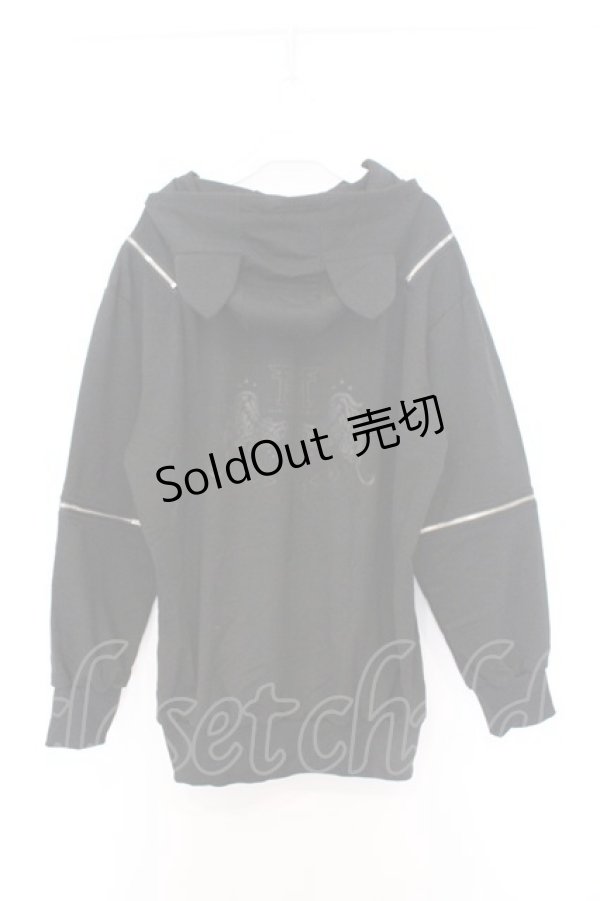 画像3: NieR Clothing / 可変猫耳パーカー F ブラック O-26-03-13-011-PU-TO-OW-OS (3)