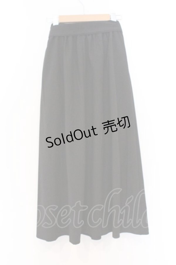 画像3: NieR Clothing / ボタン配色スカート F ブラック O-26-03-13-018-PU-SK-OW-OS (3)