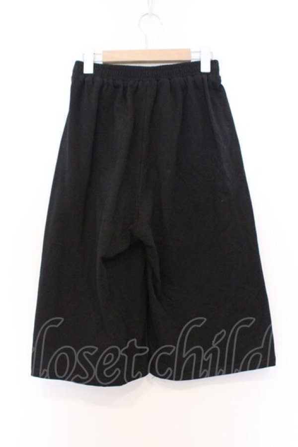 画像3: NieR Clothing / 刺繍入りハーフパンツ F ブラック×見ざる聞かざる言わざるミケ O-26-03-13-020-PU-PA-OW-OS (3)
