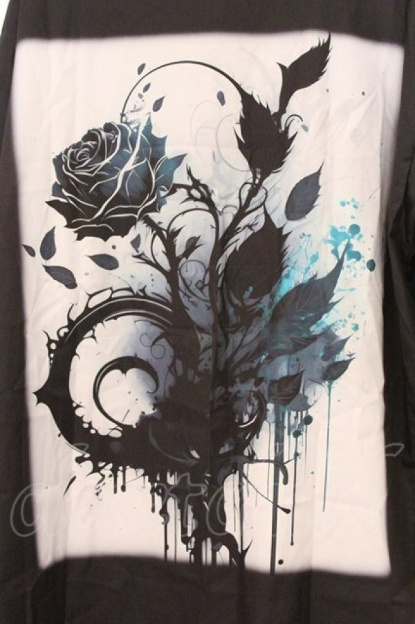 画像3: NieR Clothing / 転写pt半袖シャツ F ブラック×ローズpt O-26-03-13-021-PU-BL-OW-OS (3)