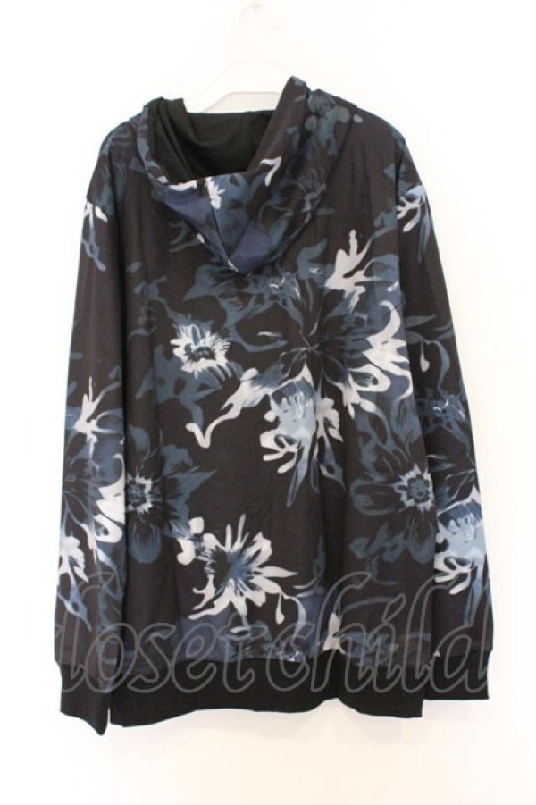 画像3: NieR Clothing / 転写ZIPパーカー F ブラック花柄 O-26-03-13-027-PU-TO-OW-OS (3)