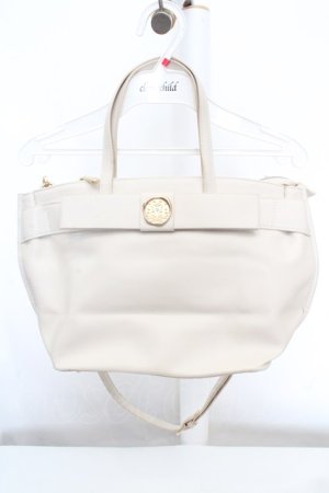 画像: m petit by misako / AMリボン2wayバッグ  アイボリー O-26-03-14-030-LO-BG-OW-OS
