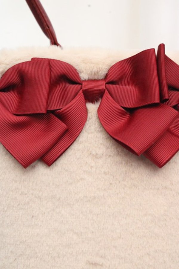 画像2: m petit by misako / AM*NIリボンFバッグ  アカ O-26-03-14-031-LO-BG-OW-OS (2)