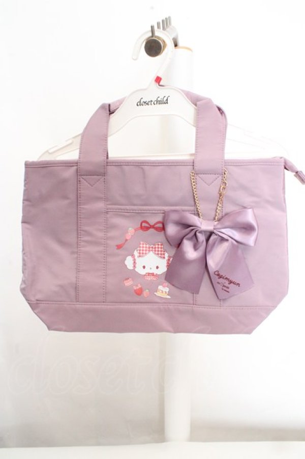 画像1: m petit by misako / サンリオキャラクターズコラボリボン付きトートバッグ  ラベンダー O-26-03-14-033-LO-BG-OW-OS (1)