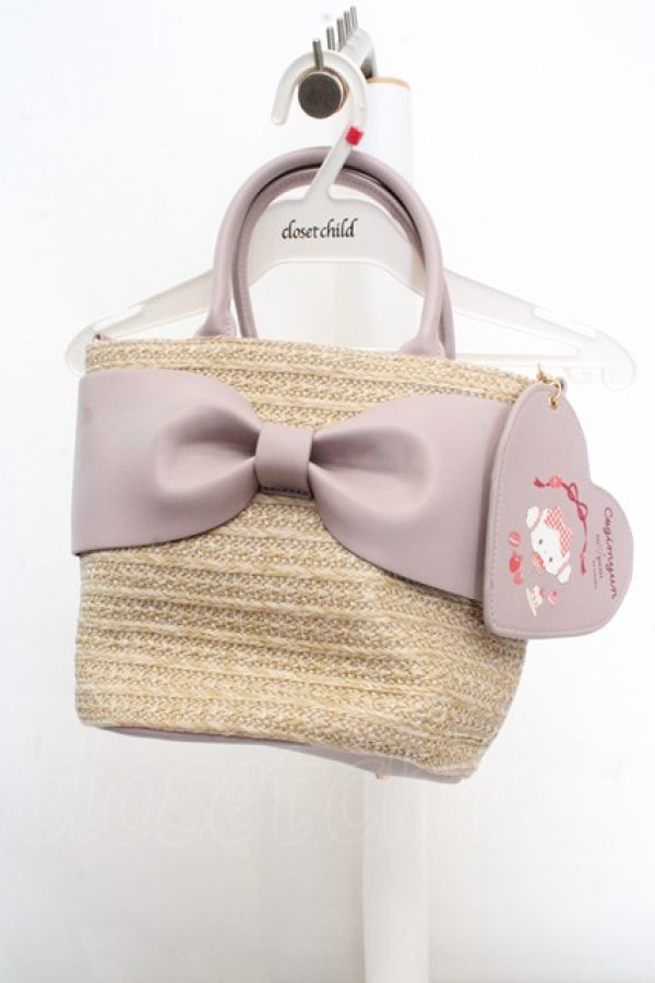 画像1: m petit by misako / チャーム付き2WAYバッグ  ラベンダー O-26-03-14-035-LO-BG-OW-OS (1)