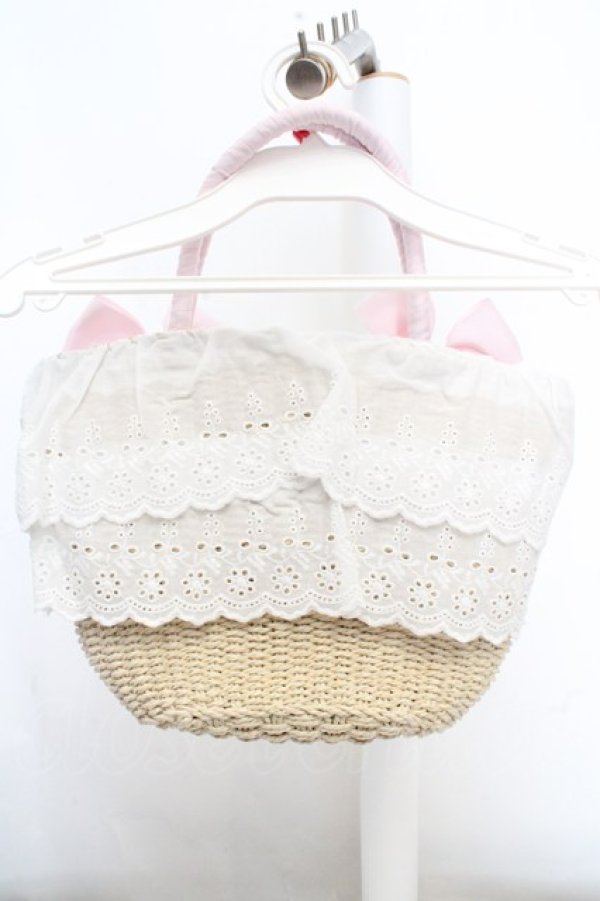 画像3: axes femme kawaii / いちごあみぐるみ付カゴバッグ  ピンク O-26-03-14-037-AX-BG-OW-OS (3)