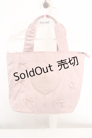 画像: m petit by misako / NINA'Sコラボベロアリボン2wayバッグ  ピンク O-26-03-14-038-LO-BG-OW-ZT0316P