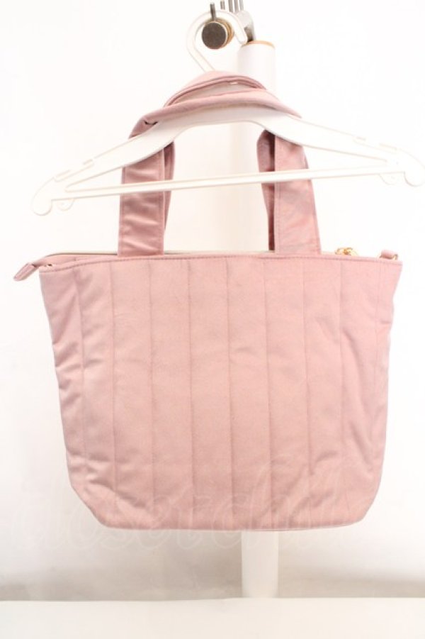 画像3: m petit by misako / NINA'Sコラボベロアリボン2wayバッグ  ピンク O-26-03-14-038-LO-BG-OW-OS (3)