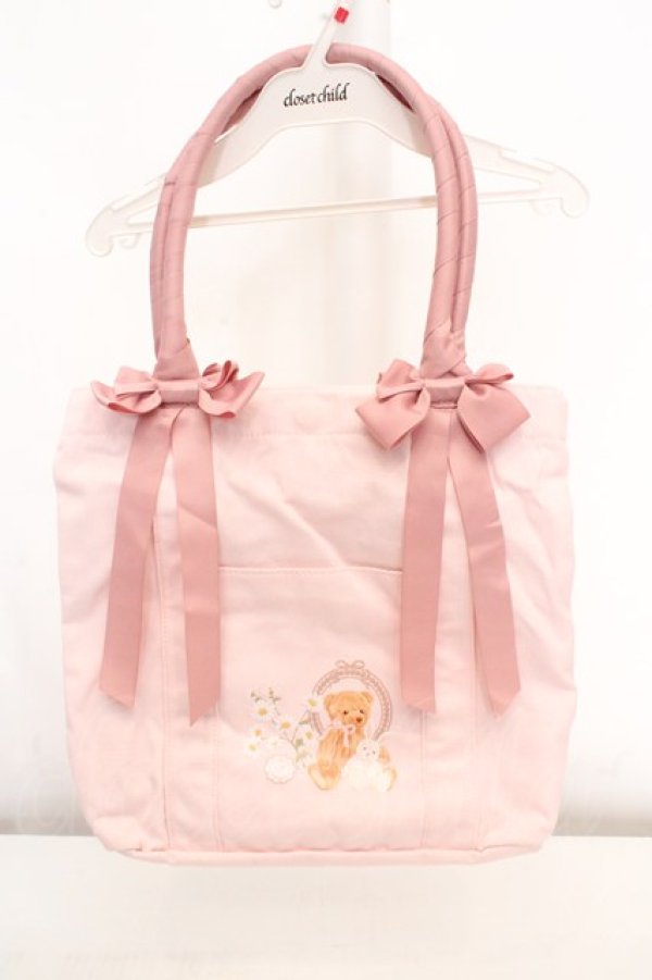 画像1: m petit by misako / TT*AM*キャンバストートバッグ  ピンク O-26-03-14-041-LO-BG-OW-OS (1)