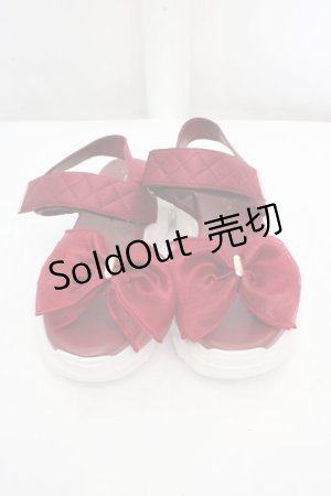 画像: m petit by misako / AMシアーリボンサンダル L アカ O-26-03-14-045-LO-SH-OW-ZT0316P