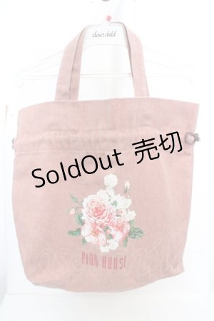 画像: PINK HOUSE / ローズプリントキャンバスバッグ  ピンク O-26-03-14-005-LO-BG-IG-ZT274