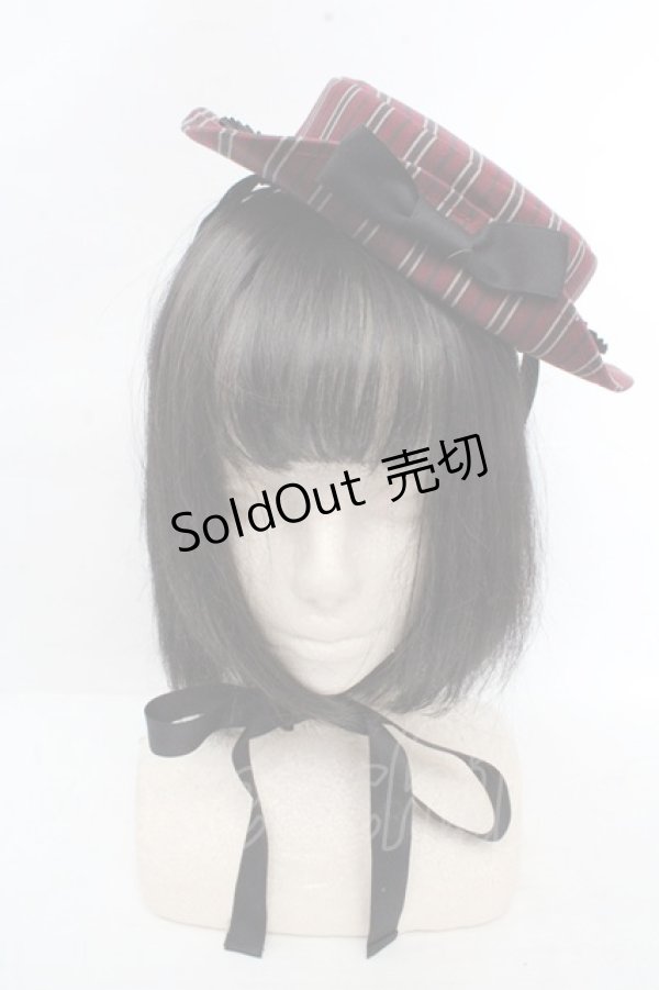 画像1: Victorian maiden / レジメンタルストライプキャノチェ  ワイン O-26-03-14-047-CL-AC-OW-OS (1)