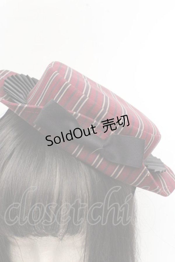 画像2: Victorian maiden / レジメンタルストライプキャノチェ  ワイン O-26-03-14-047-CL-AC-OW-OS (2)