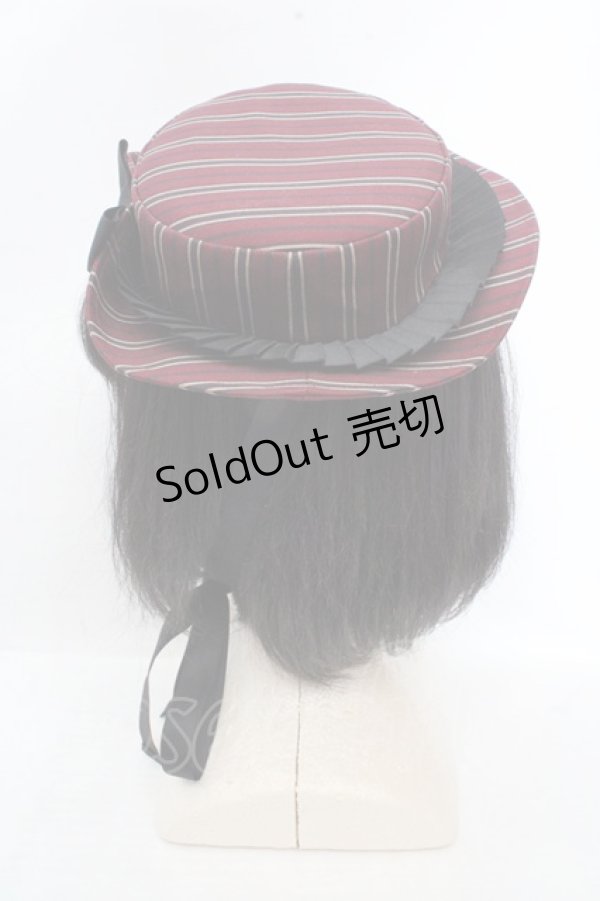 画像3: Victorian maiden / レジメンタルストライプキャノチェ  ワイン O-26-03-14-047-CL-AC-OW-OS (3)