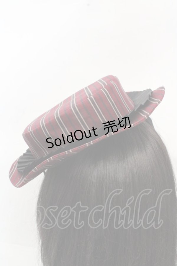 画像4: Victorian maiden / レジメンタルストライプキャノチェ  ワイン O-26-03-14-047-CL-AC-OW-OS (4)