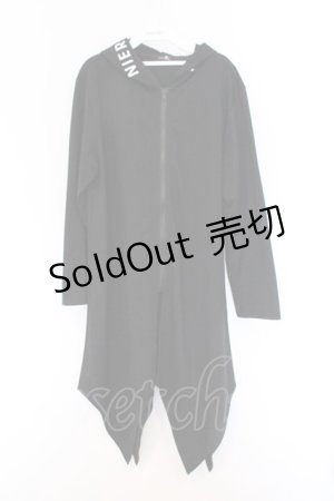 画像: NieR Clothing / プリントロングパーカー  ブラック O-26-03-14-1035-PU-TO-IG-ZT551