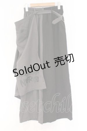 画像: NieR Clothing / フラップ付きパンツ  グレー×ブラック O-26-03-14-1036-PU-PA-IG-ZT551