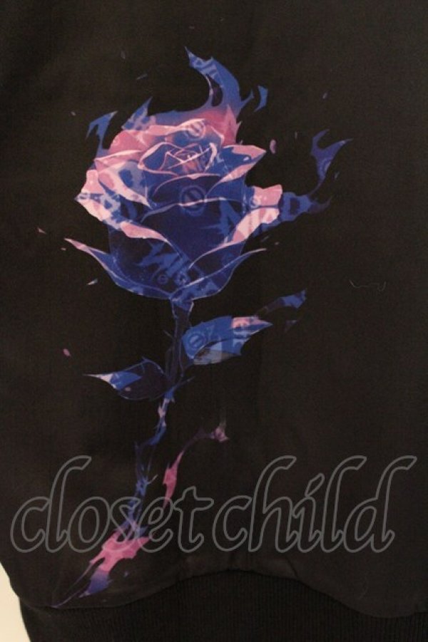 画像2: NieR Clothing / 転写ZIPパーカー  ブラック ローズブルー O-26-03-14-1037-PU-TO-IG-OS (2)