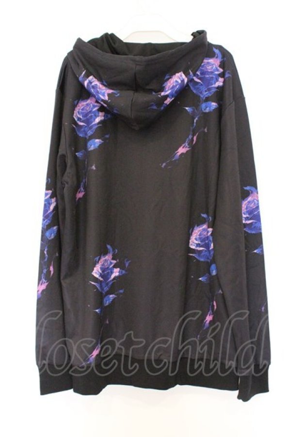 画像3: NieR Clothing / 転写ZIPパーカー  ブラック ローズブルー O-26-03-14-1037-PU-TO-IG-OS (3)