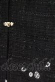 画像2: NieR Clothing / ラメツイードフレア袖ハーフコート  ブラック O-26-03-14-1039-PU-JA-IG-OS (2)
