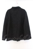 画像3: NieR Clothing / ラメツイードフレア袖ハーフコート  ブラック O-26-03-14-1039-PU-JA-IG-OS (3)