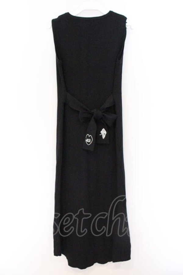 画像3: NieR Clothing / NO SLEEVE RIB KNIT ワンピース  ブラック O-26-03-14-1043-PU-OP-IG-OS (3)