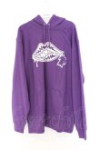 画像1: NieR Clothing / プリントパーカー  パープル リッププリント O-26-03-14-1044-PU-TO-IG-OS (1)
