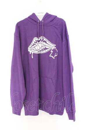 画像: NieR Clothing / プリントパーカー  パープル リッププリント O-26-03-14-1044-PU-TO-IG-OS