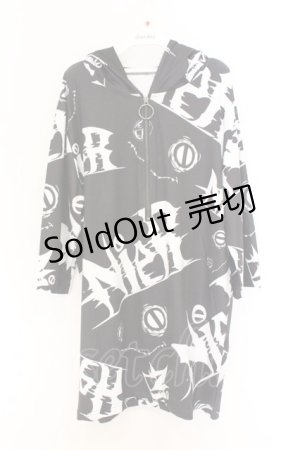 画像: NieR Clothing / プリントカットソー  ブラック×ホワイト O-26-03-14-1045-PU-TO-IG-OS