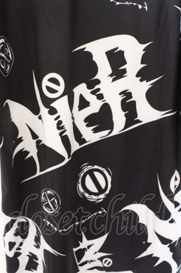 画像2: NieR Clothing / プリントカットソー  ブラック×ホワイト O-26-03-14-1045-PU-TO-IG-OS (2)