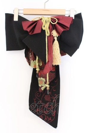 画像: Ozz On / 帯飾り  ブラック×レッド O-26-03-14-1046-OO-ZA-IG-OS