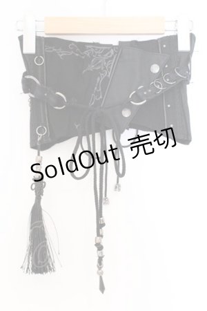 画像: Ozz oneste / アシメデザインコルセット  ブラック O-26-03-14-1047-OO-ZA-IG-OS