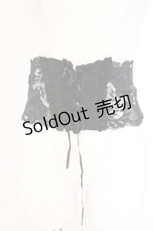 画像: MARBLE / コルセット型フェミニンレースベルト  ブラック O-26-03-14-1048-GO-ZA-IG-OS