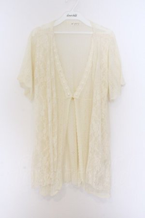 画像: axes femme / 透かし編みレーシートッパー M 生成り O-26-03-14-1059-AX-TO-IG-OS