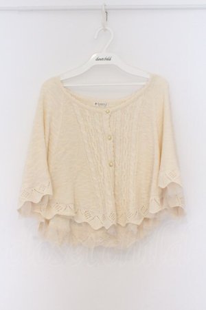 画像: axes femme / BACKリボンケープ M アイボリー O-26-03-14-1060-AX-TO-IG-OS