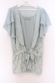 画像1: axes femme / レースベストレイヤード風ブラウス M ミント O-26-03-14-1061-AX-BL-IG-OS (1)