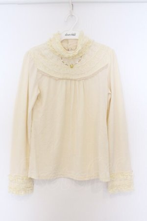 画像: axes femme / ビジューデザインカットソー M 生成り O-26-03-14-1064-AX-TO-IG-OS