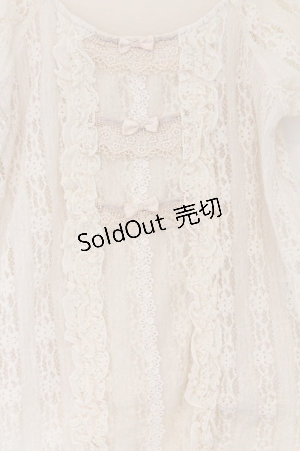 画像2: axes femme / 総レースリボン使いプルオーバー M アイボリー O-26-03-14-1065-AX-TO-IG-OS (2)