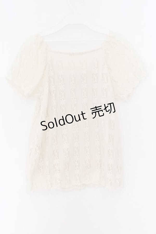 画像3: axes femme / 総レースリボン使いプルオーバー M アイボリー O-26-03-14-1065-AX-TO-IG-OS (3)