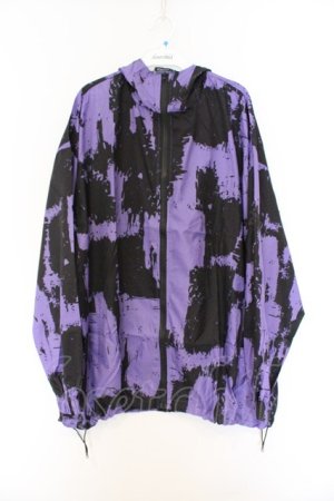 画像: NieR Clothing / 転写ZIPパーカー F パープル×ブラック O-26-03-14-1007-PU-TO-IG-OS