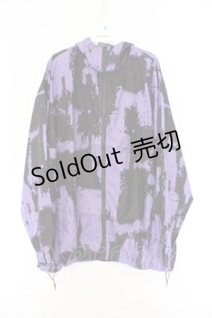 画像: NieR Clothing / 転写ZIPパーカー F パープル×ブラック O-26-03-14-1007-PU-TO-IG-OS