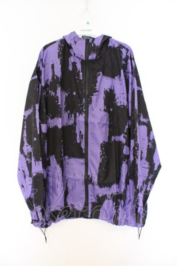 画像1: NieR Clothing / 転写ZIPパーカー F パープル×ブラック O-26-03-14-1007-PU-TO-IG-OS (1)