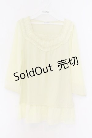 画像: axes femme / シフォンスリーブチュニック M イエロー O-26-03-14-1073-AX-TO-IG-OS