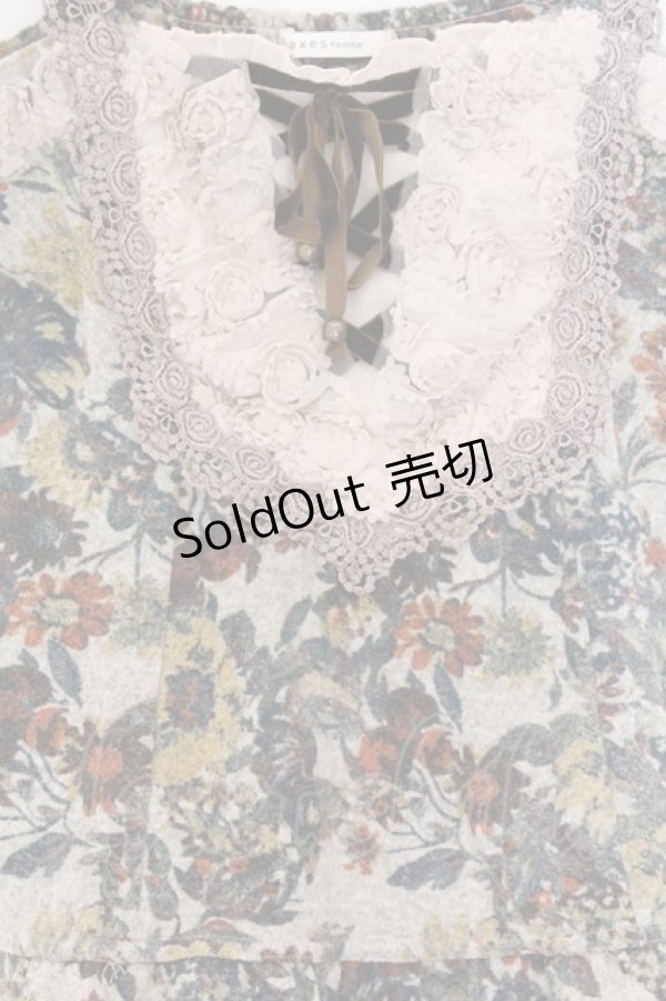 画像2: axes femme / 花柄トップス M ベージュ O-26-03-14-1074-AX-TO-IG-OS (2)