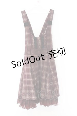 画像: axes femme / チェック柄ジャンドレ M ワイン O-26-03-14-1075-AX-OP-IG-OS