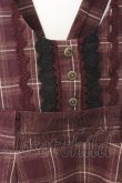 画像2: axes femme / チェック柄ジャンドレ M ワイン O-26-03-14-1075-AX-OP-IG-OS (2)