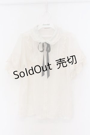 画像: axes femme / シアーフリル丸襟ブラウス F オフシロ O-26-03-14-1076-AX-BL-IG-OS